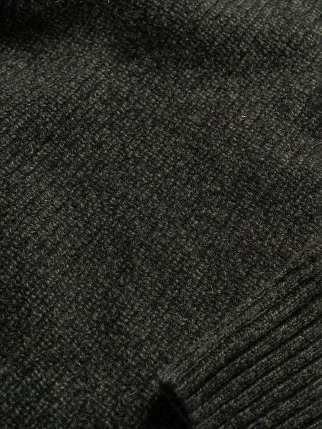 Rodd & Gunn Lambswool Robbies Road 1/4 Zip Jumper-Jungle