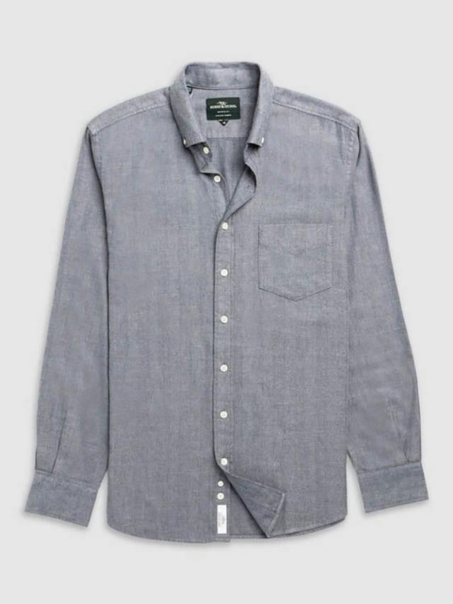 Rodd & Gunn Barrhill Brushed Cotton Sports Fit Shirt-Denim Blue