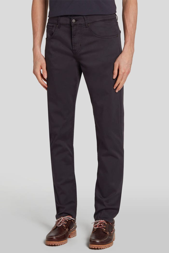 7 For All Mankind Slimmy Tapered Lux Performance Plus Color Blue Jeans