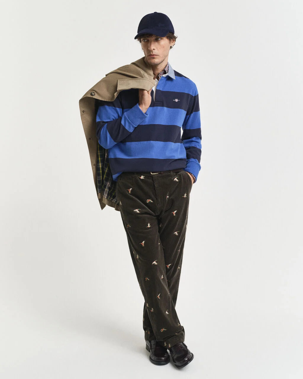 GANT Chambray Collar Striped Heavy Rugger