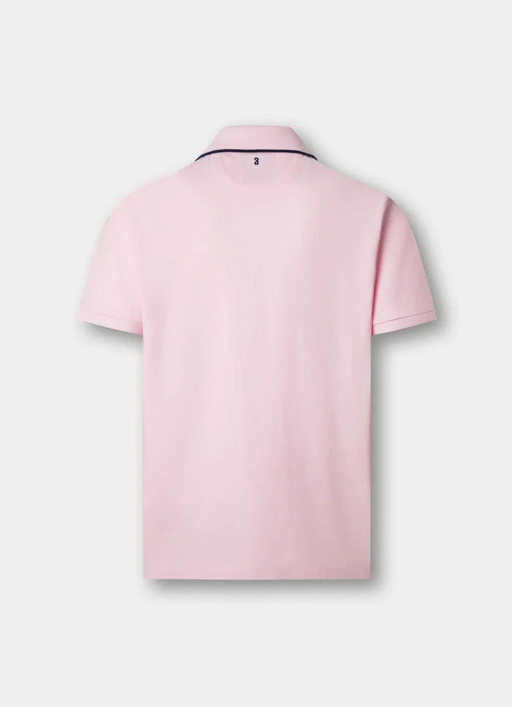 Hackett Heritage Classic Fit Number Polo - Light Pink
