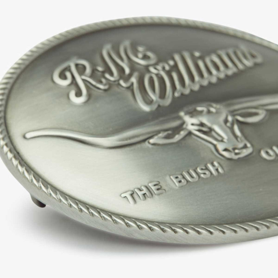 RM Williams Logo Buckle Silver