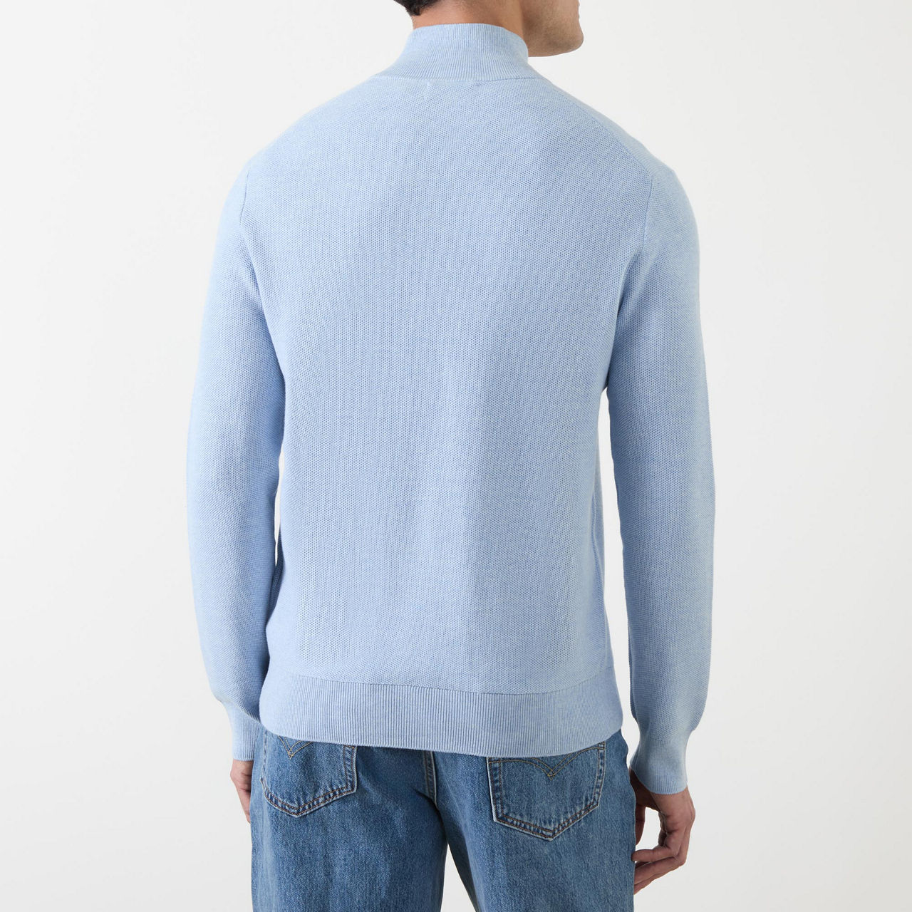 Polo Ralph Lauren Mesh-Knit 1/4 Zip Cotton Jumper