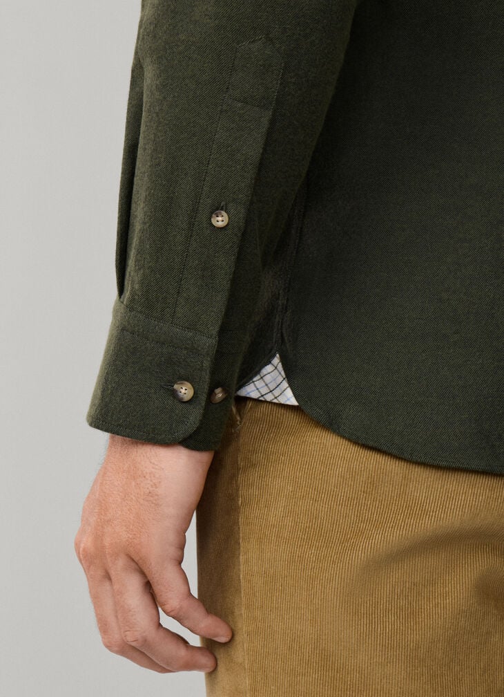 Hackett Tailored Fit Multi Trim Flannel Shirt