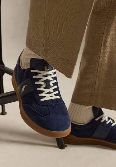 Polo Ralph Lauren Heritage Aera Suede Trainer-Hunter Navy