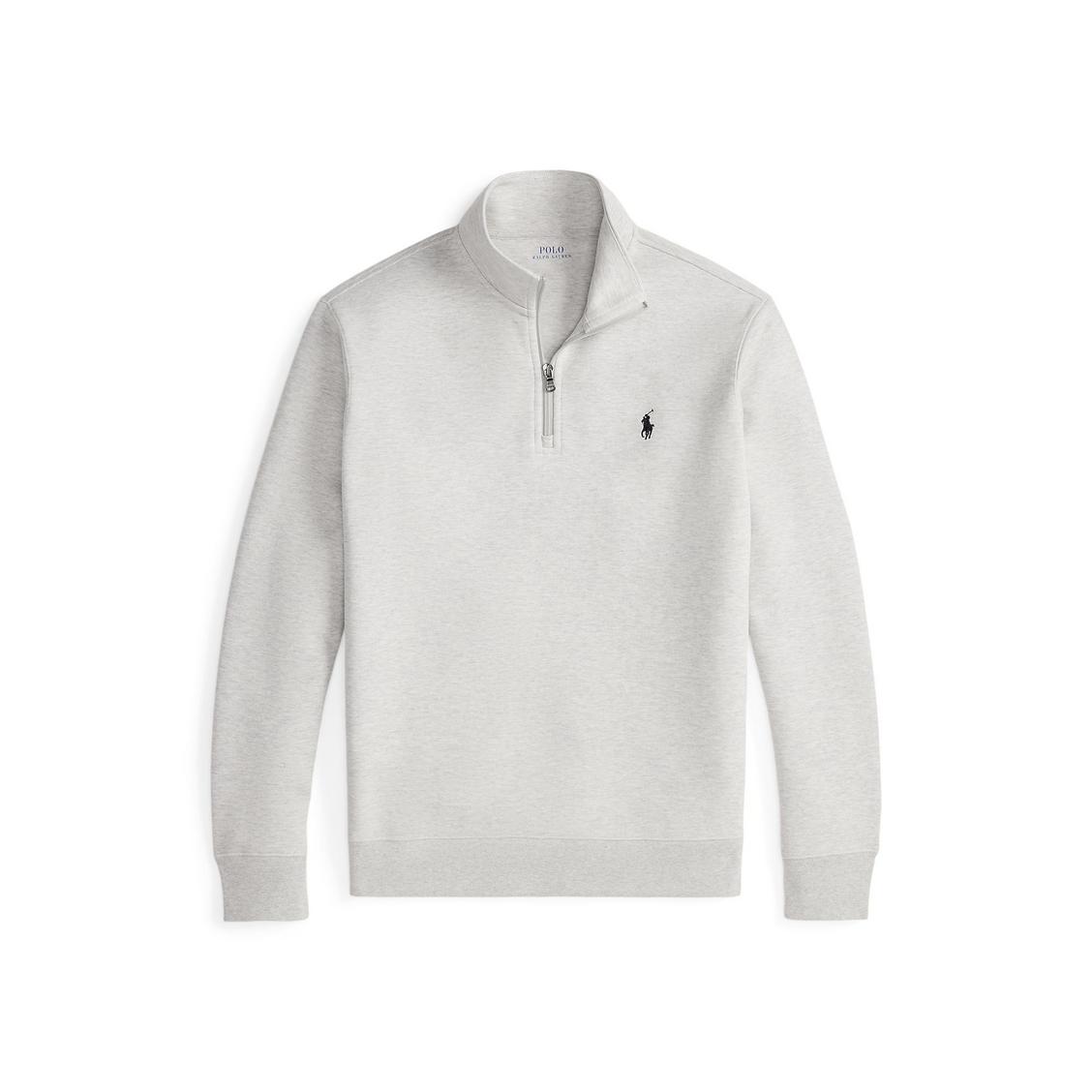 Polo Ralph Lauren Double-Knit Quarter Zip Pullover-Light Sport Heather