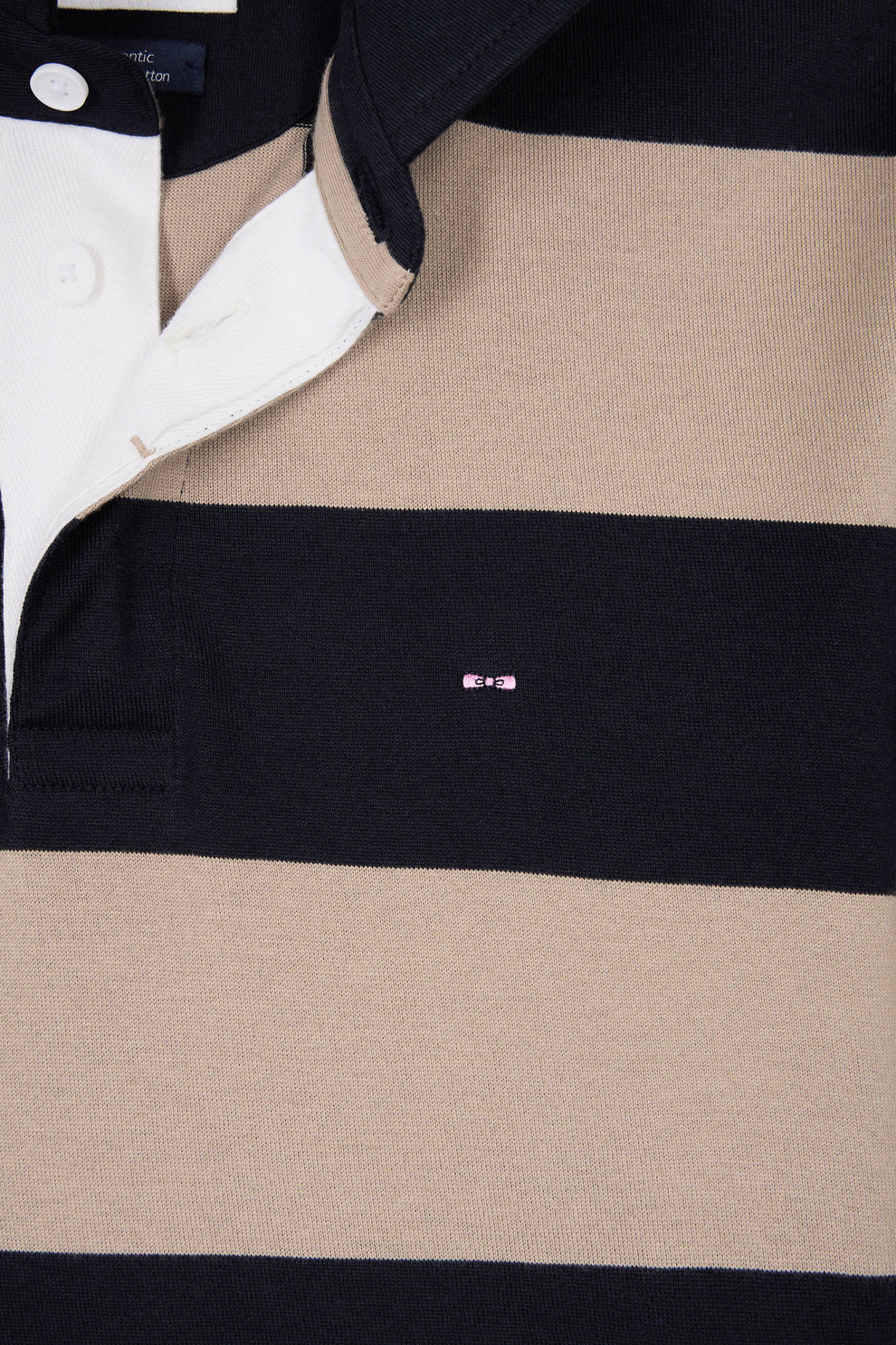 Eden Park Beige Striped Rugby Shirt