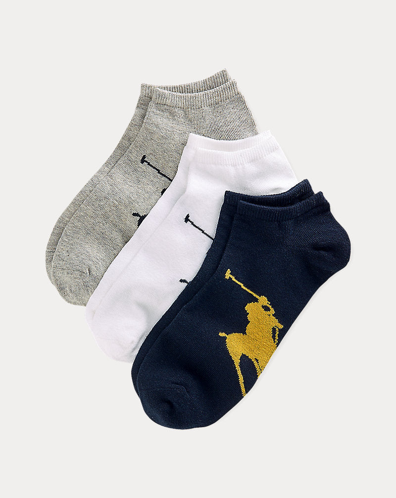 Polo Ralph Lauren Big Pony Sock 3-Pack- Grey/White/Blk