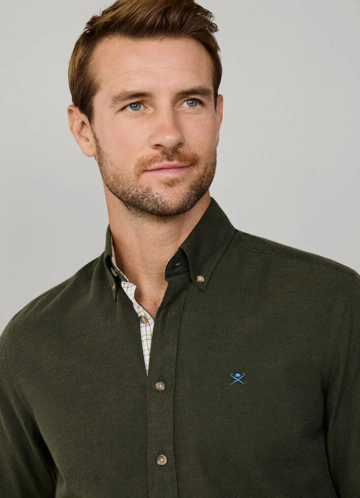 Hackett Tailored Fit Multi Trim Flannel Shirt