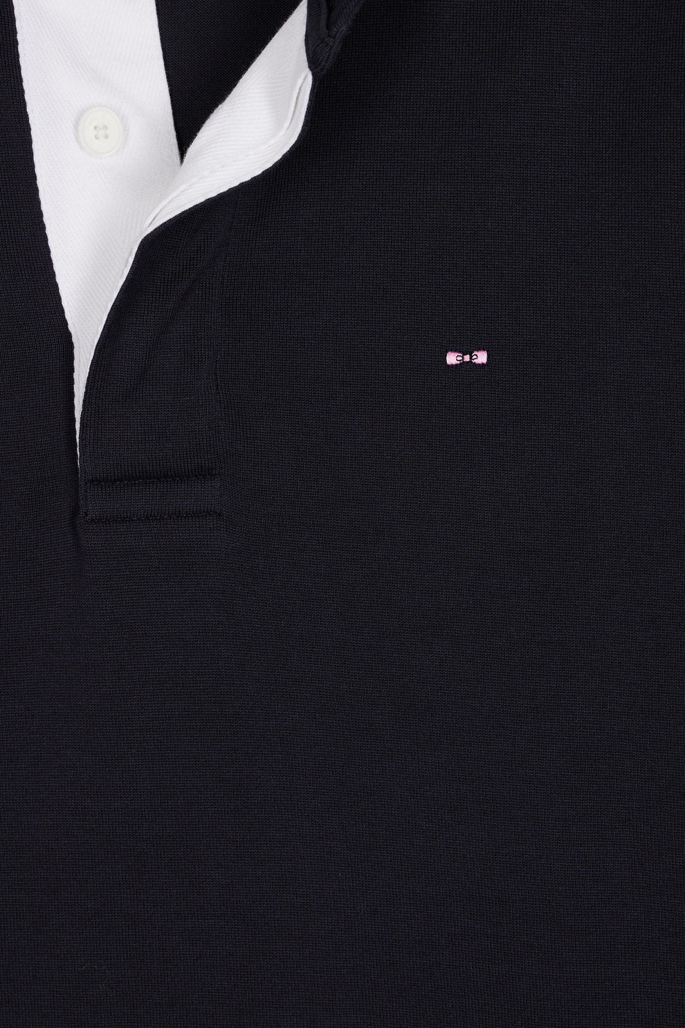 Eden Park Navy Rugby Shirt With Striped Under Collar