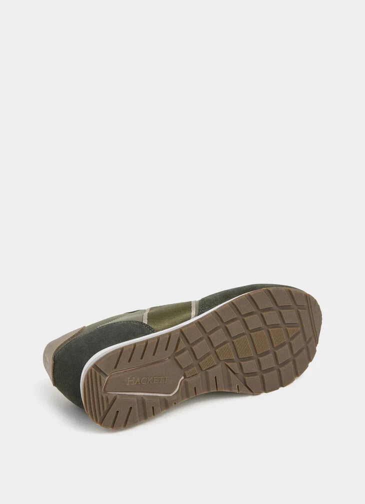 Hackett Keston Heritage Khaki Green Trainer