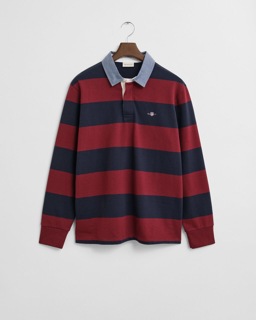 GANT Chambray Collar Striped Heavy Rugger