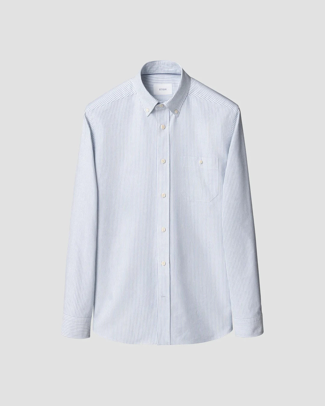 Eton Striped Oxford Shirt-Blue