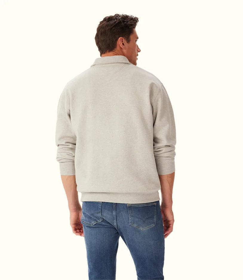 RM Williams 1/4 Zip Mulyungarie Fleece Sweatshirt Grey Marle