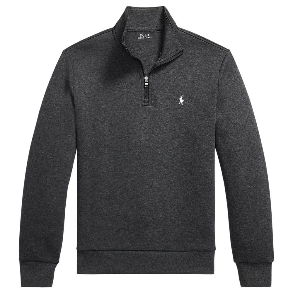 Polo Ralph Lauren Double-Knit Quarter Zip Pullover-Windsor Heather