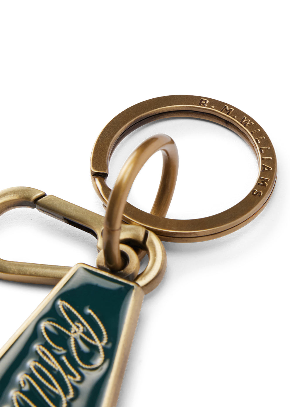 RM Williams Rope Logo Enamel Keyring Pine