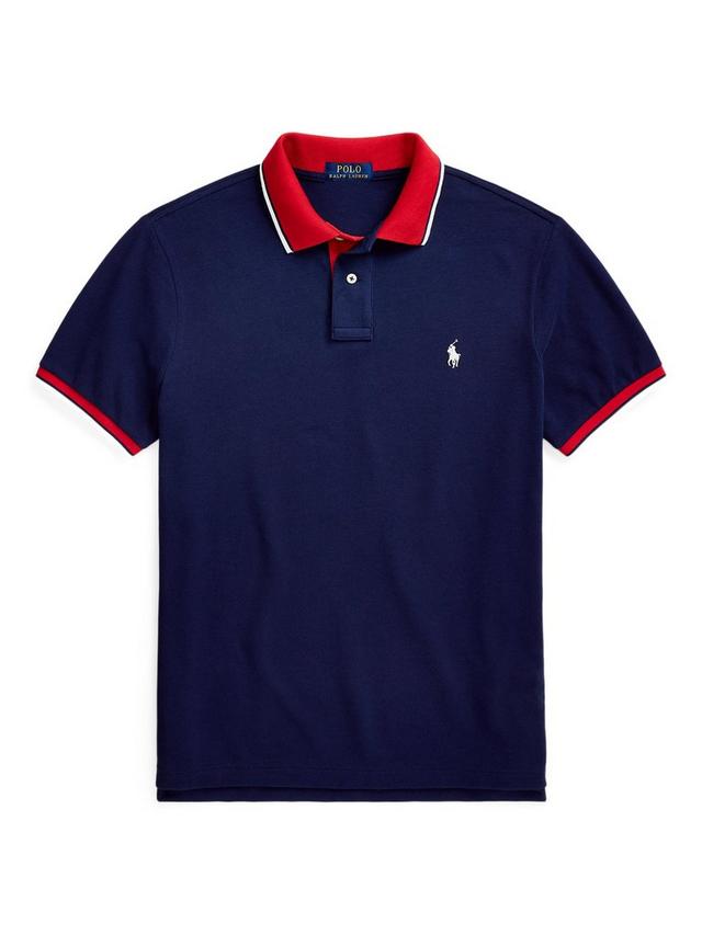 Polo Ralph Lauren Custom Slim Fit Navy/Red Polo Shirt