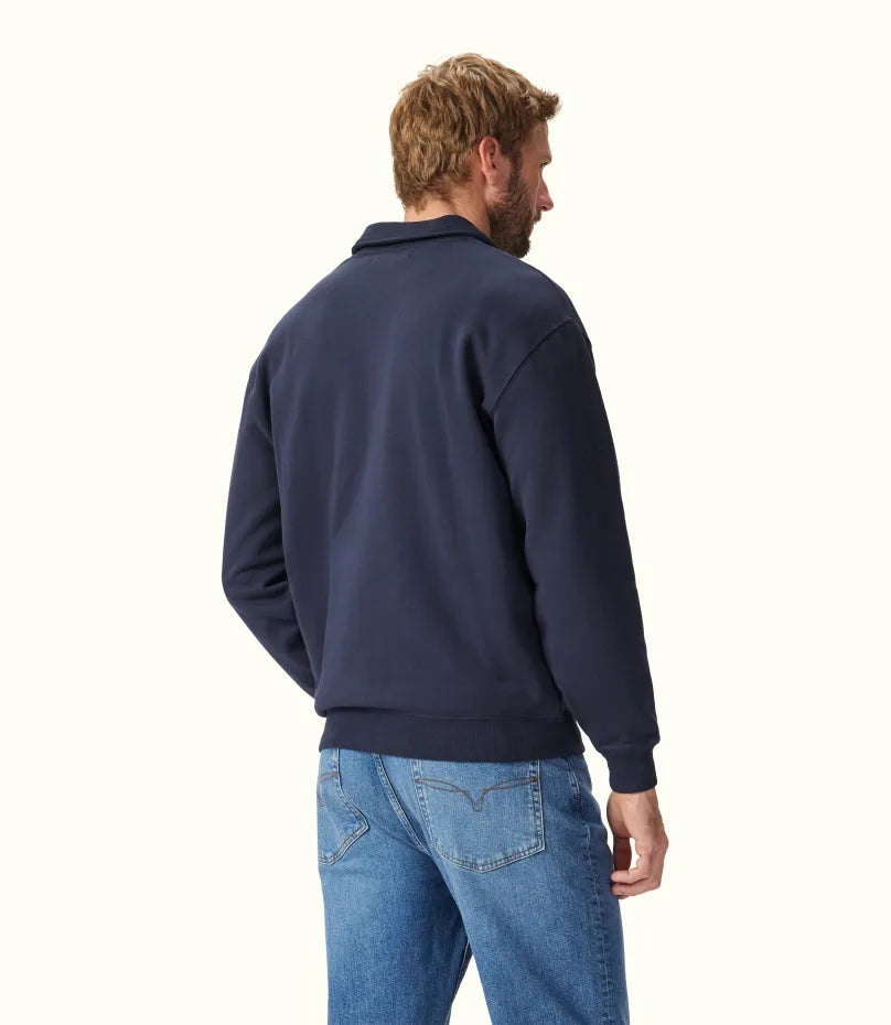 RM Williams 1/4 Zip Mulyungarie Fleece Sweatshirt Navy