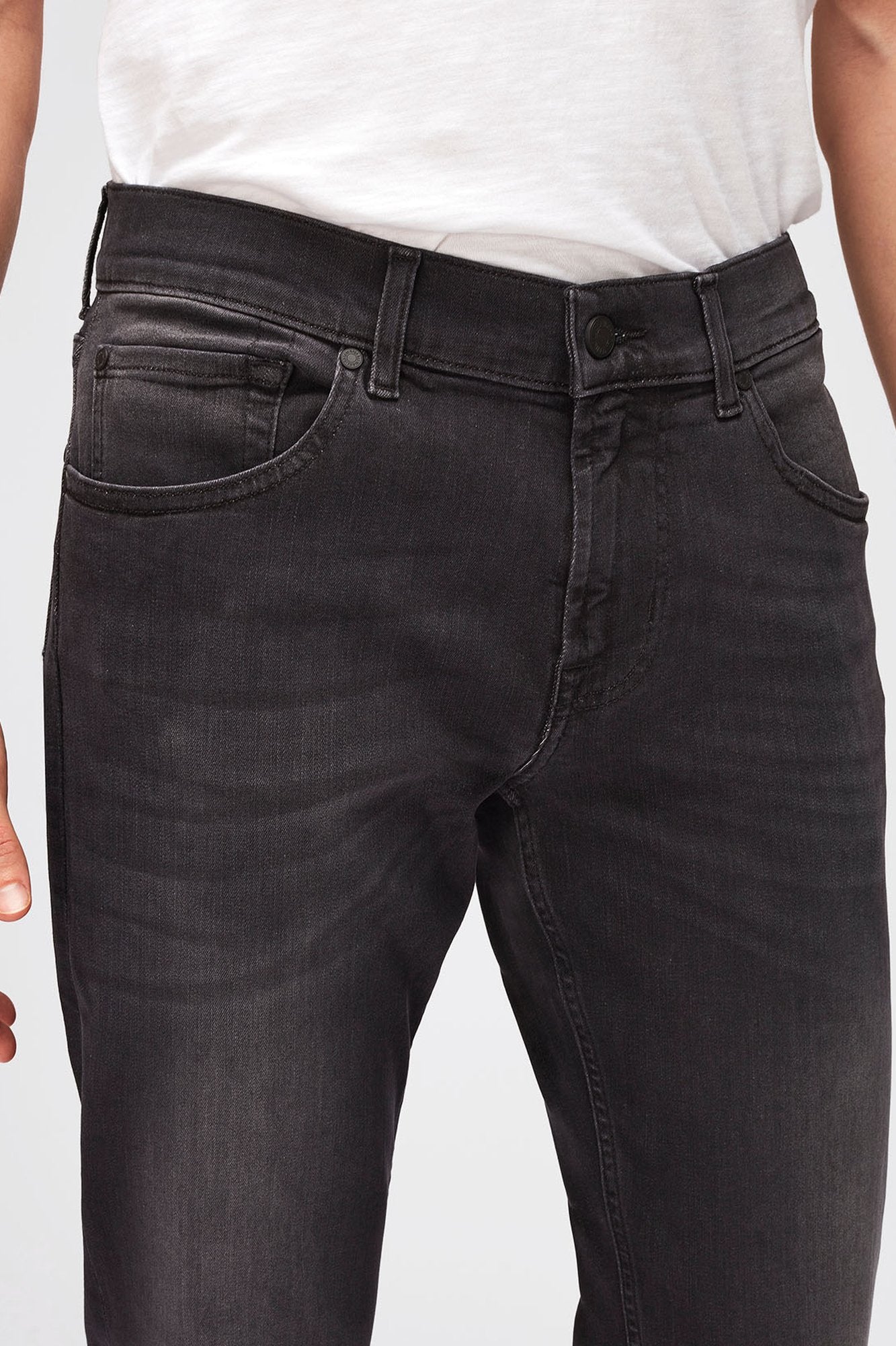 7 For All Mankind Slimmy Lux Performance Jeans-Washed Black