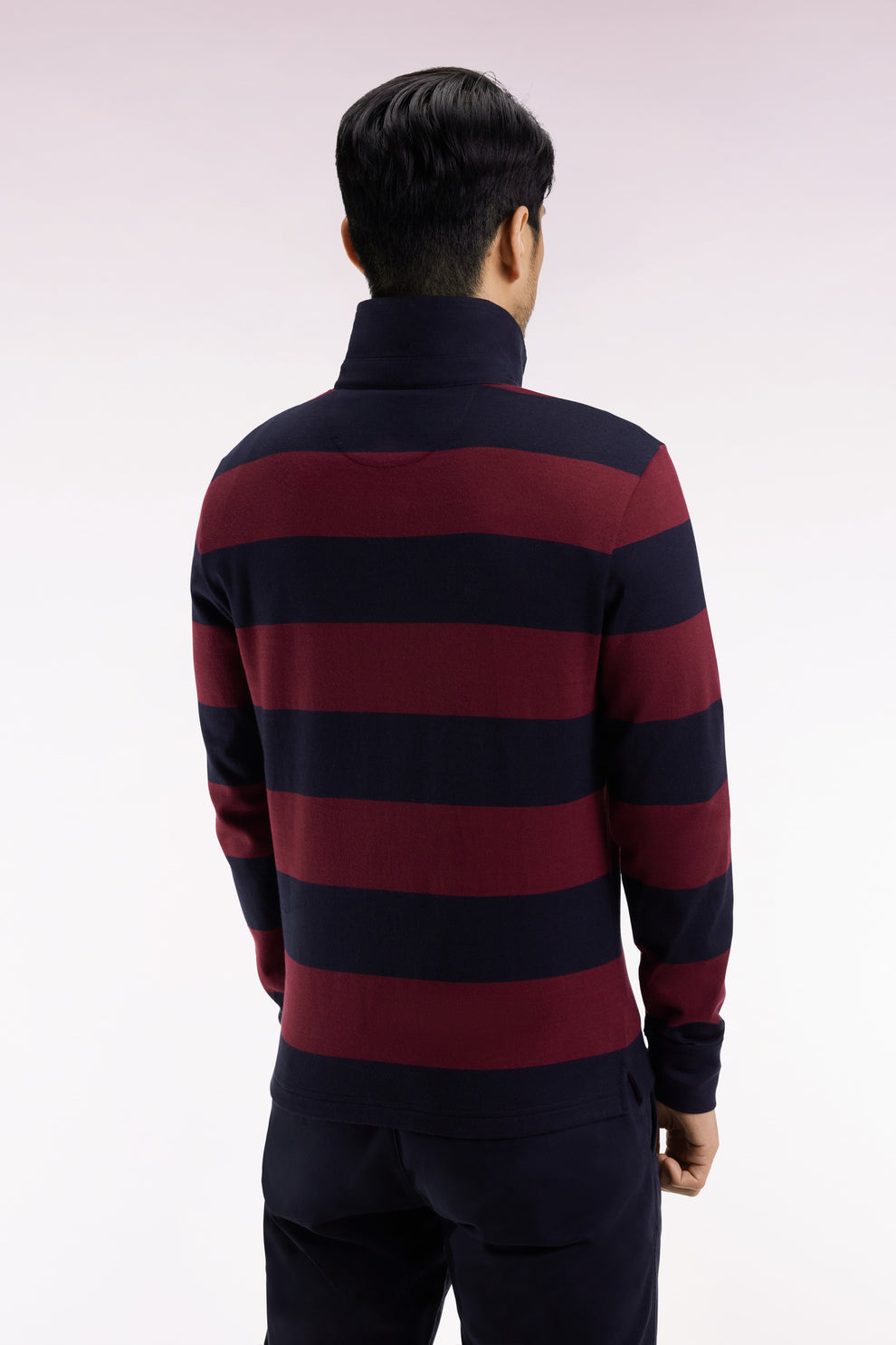 Eden Park Burgundy Striped Rugby Shirt