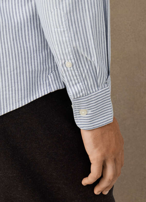 Hackett Heritage Classic Fit Striped Oxford Shirt-Old Navy