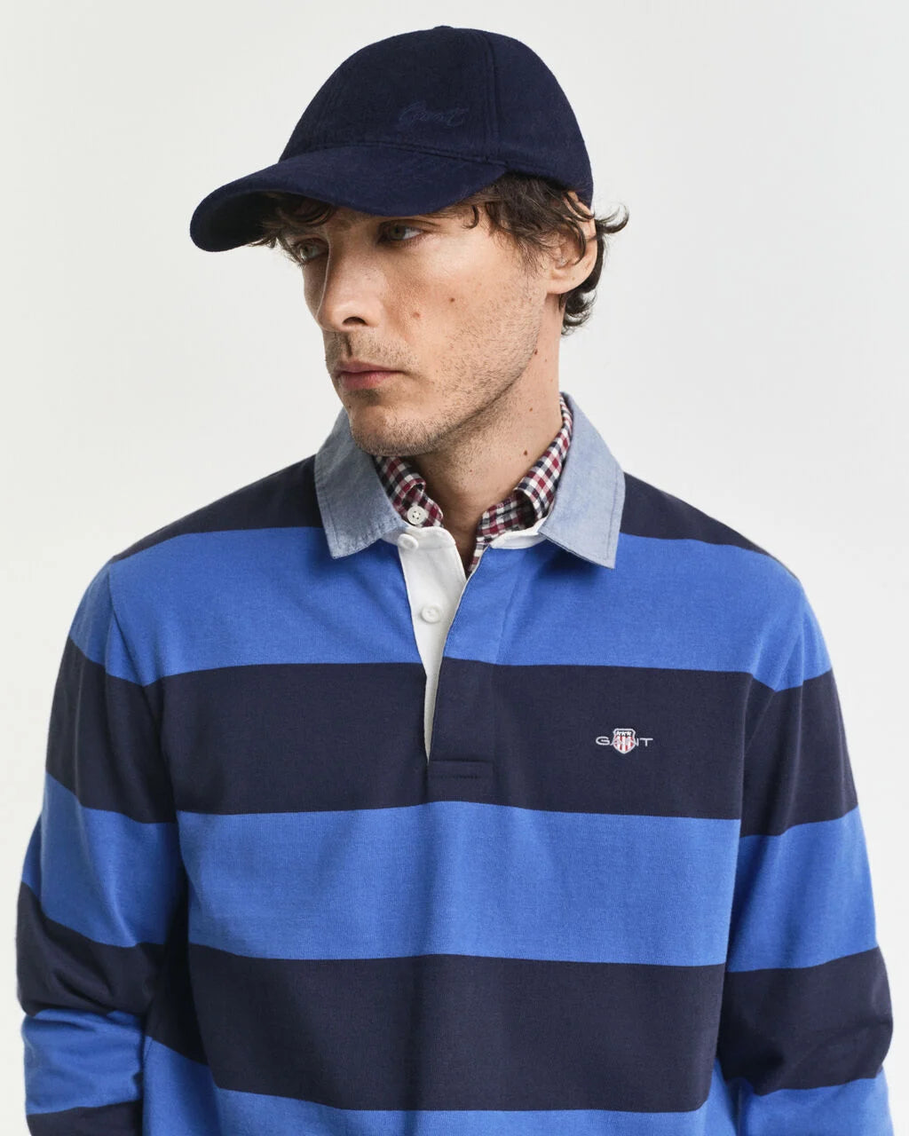 GANT Chambray Collar Striped Heavy Rugger
