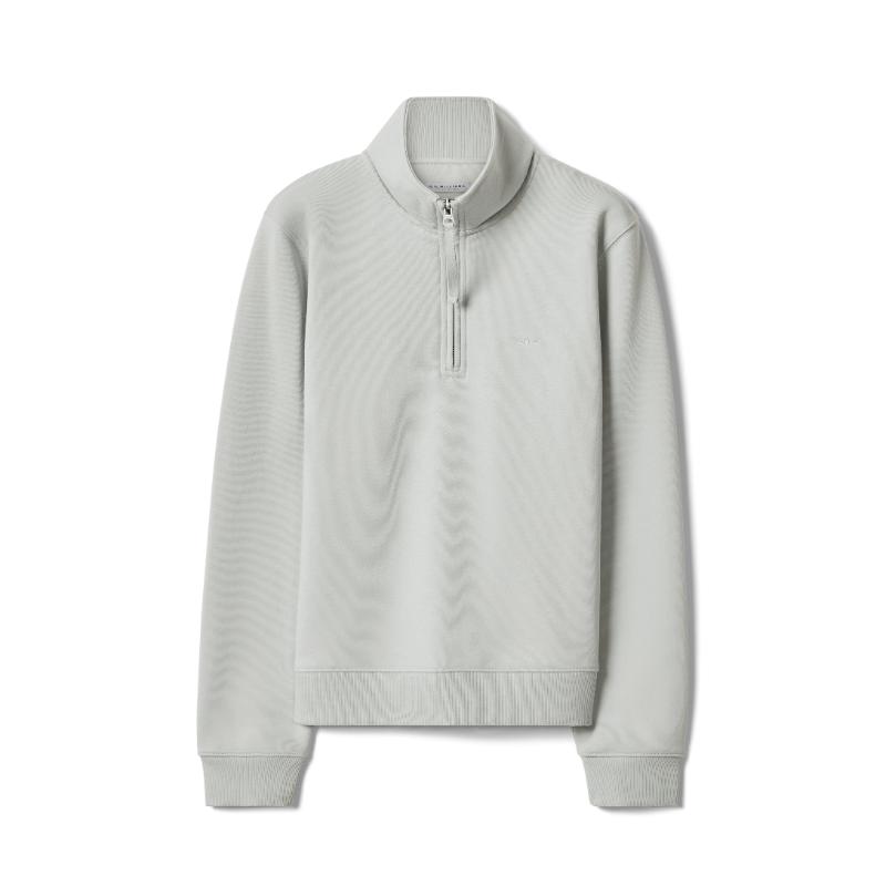 RM Williams Tricket Womens 1/4 Zip Sweatshirt-Salt