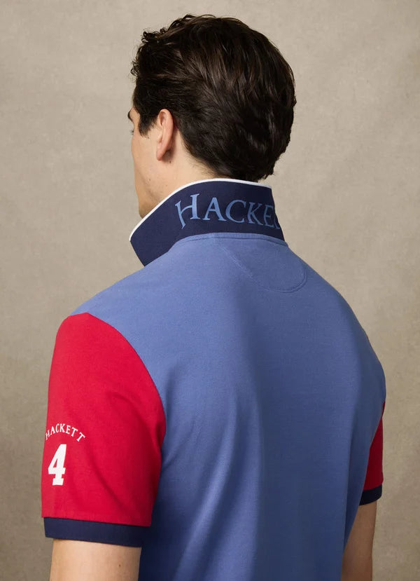 Hackett Classic Fit Short Sleeve Number Multi Polo