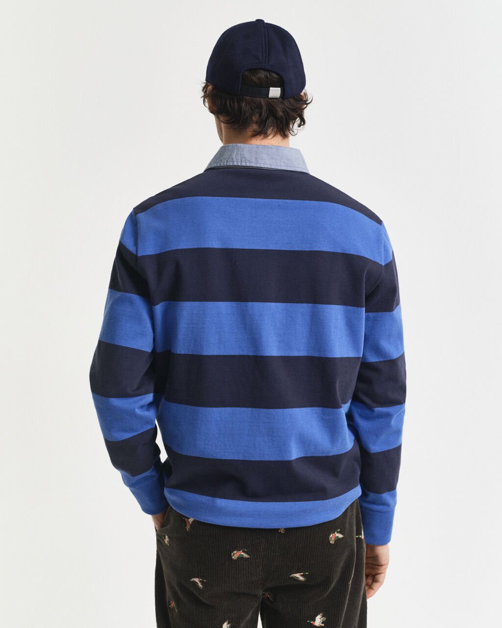 GANT Chambray Collar Striped Heavy Rugger