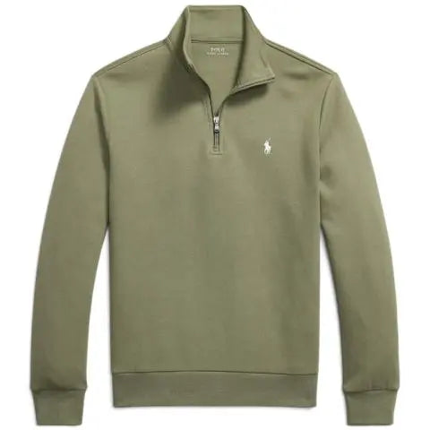 Polo Ralph Lauren Double-Knit Quarter Zip Pullover-Cruise Olive