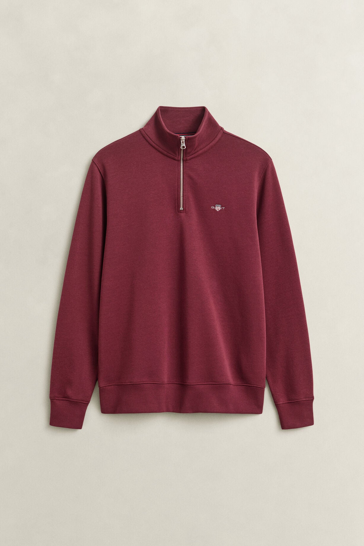 GANT Shield Half-Zip Sweatshirt-Deep Grape Wine