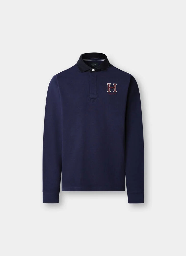 Hackett Classic Fit Logo Rugby Shirt