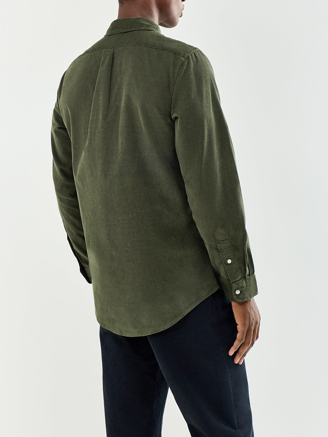 Polo Ralph Lauren Custom Fit Corduroy Shirt-Company Olive