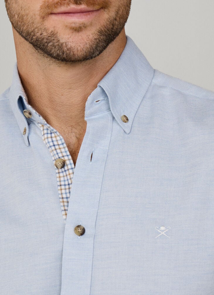 Hackett Tailored Fit Multi Trim Flannel Shirt