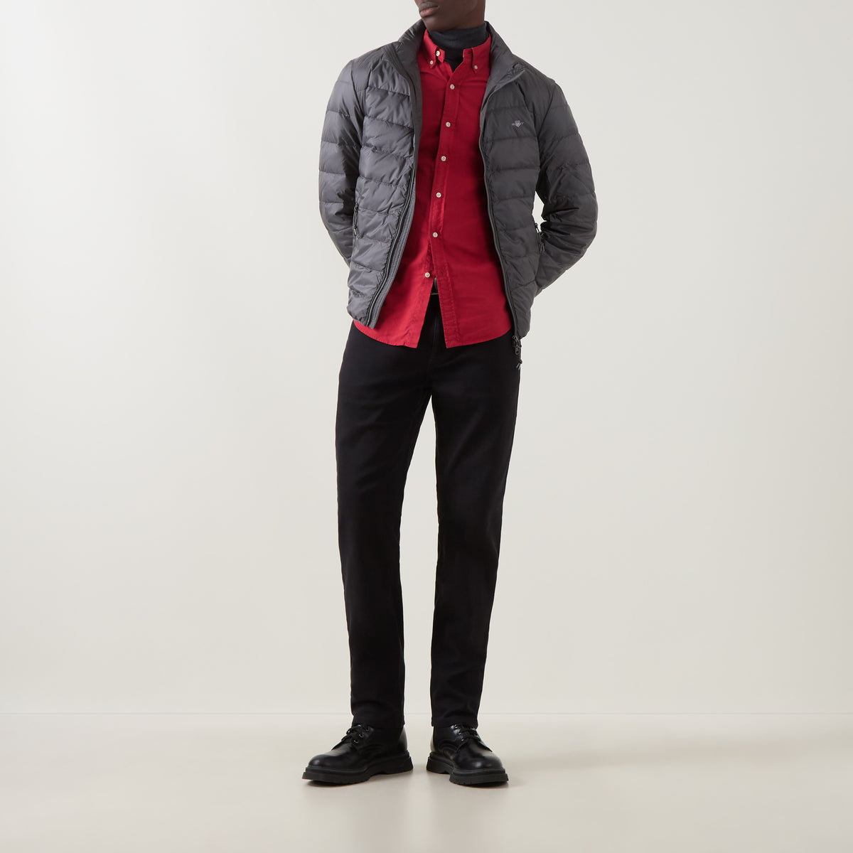 GANT Light Down Jacket-Dusky Anthracite