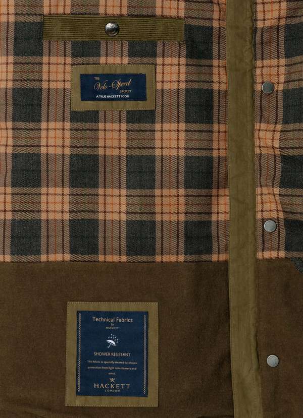 Hackett London Cotton Blend Field Jacket-Olive Green