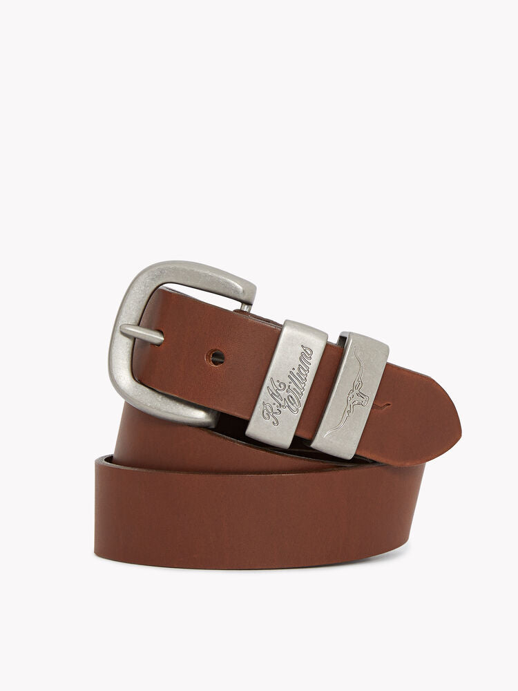 RM Williams 1.5" 3 piece solid hide Dark Tan Belt