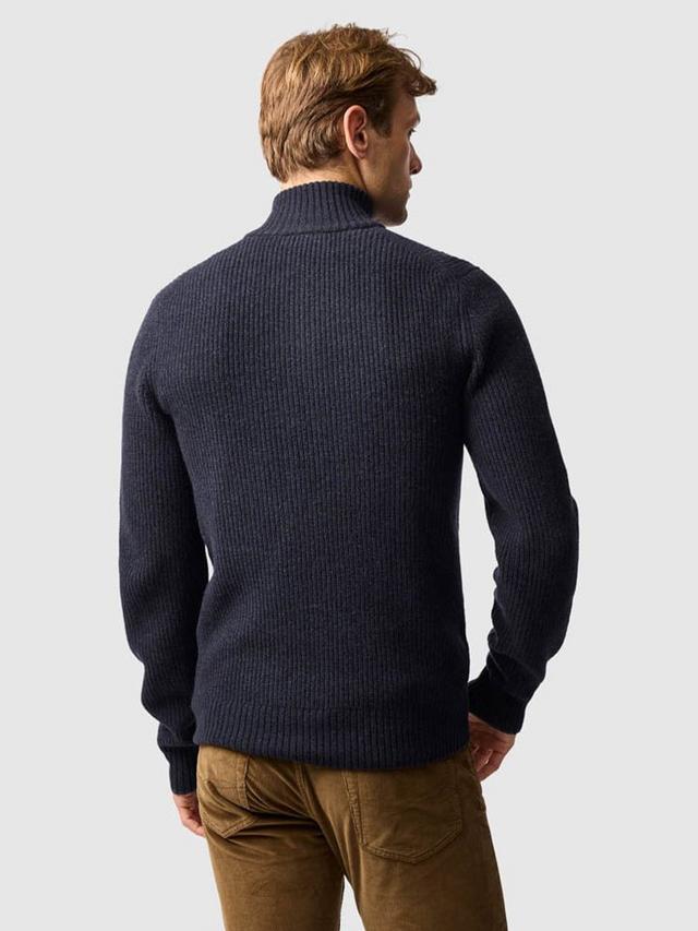Rodd & Gunn Robbies Road Lambswool 1/4 Zip Jumper-Midnight