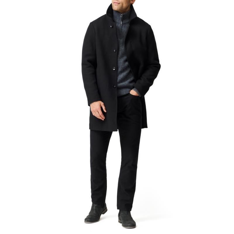 Rodd & Gunn Robbies Road Lambswool 1/4 Zip Jumper-Stonewash