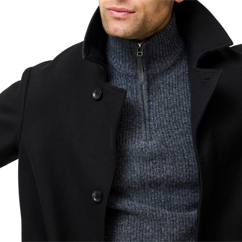 Rodd & Gunn Robbies Road Lambswool 1/4 Zip Jumper-Stonewash