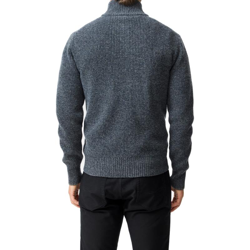 Rodd & Gunn Robbies Road Lambswool 1/4 Zip Jumper-Stonewash