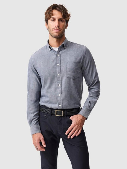 Rodd & Gunn Barrhill Brushed Cotton Sports Fit Shirt-Denim Blue