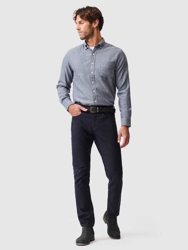 Rodd & Gunn Barrhill Brushed Cotton Sports Fit Shirt-Denim Blue