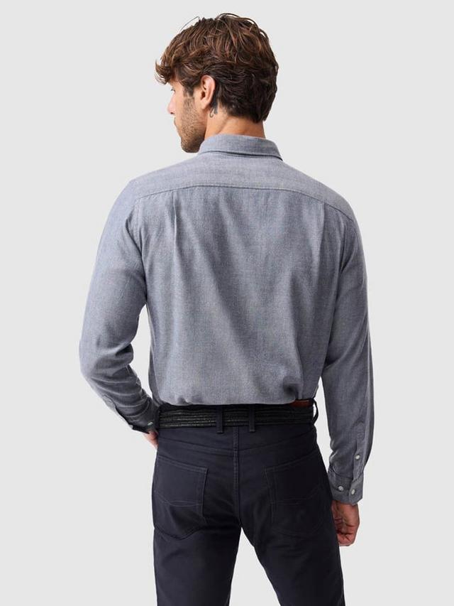 Rodd & Gunn Barrhill Brushed Cotton Sports Fit Shirt-Denim Blue