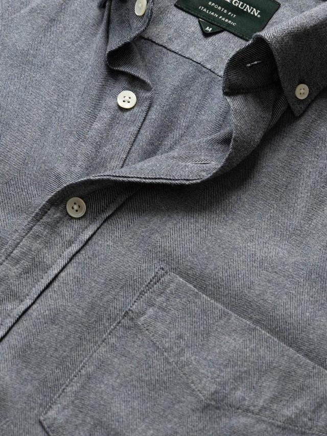 Rodd & Gunn Barrhill Brushed Cotton Sports Fit Shirt-Denim Blue