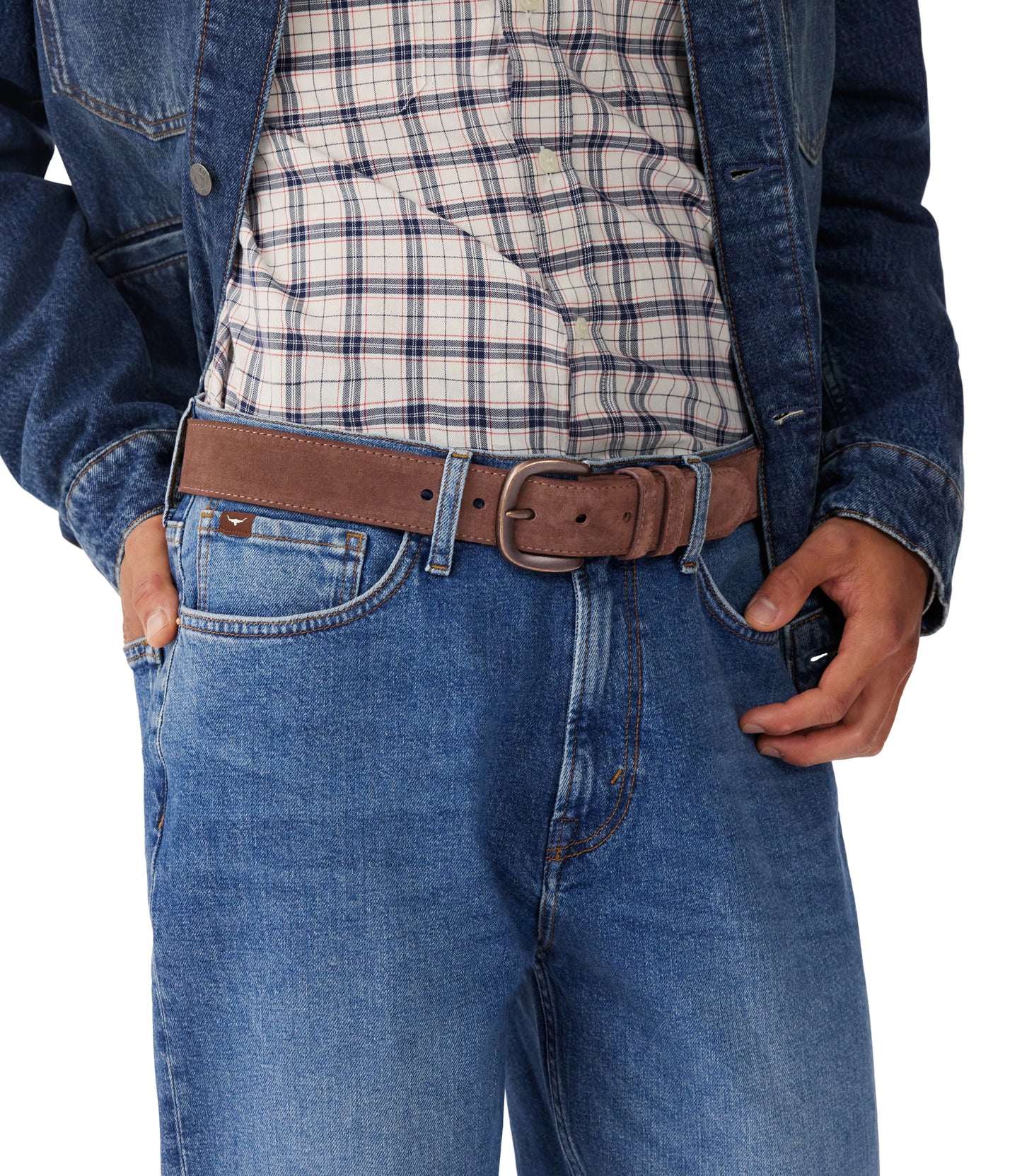 RM Williams Ryder Brown Suede Belt