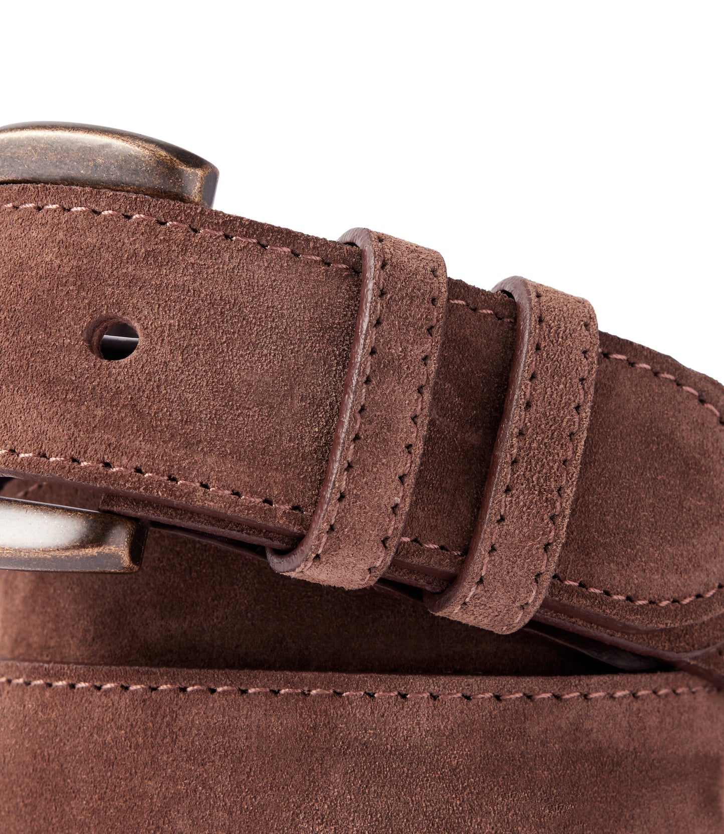 RM Williams Ryder Brown Suede Belt