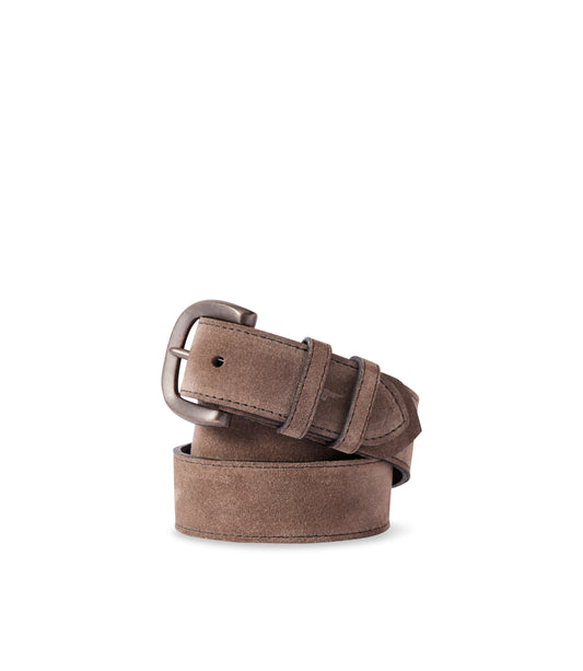 RM Williams Ryder Lichen Suede Belt