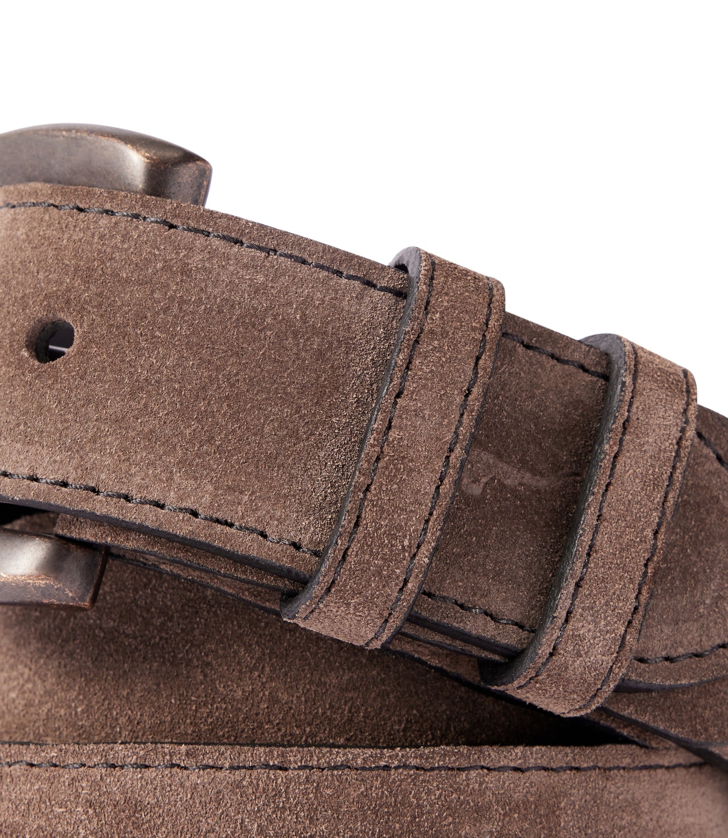 RM Williams Ryder Lichen Suede Belt