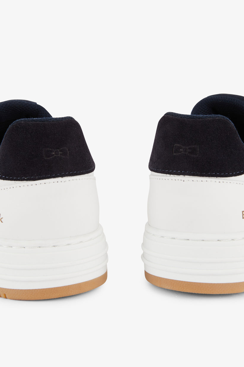 Eden Park Two-Tone White Leather Trainers